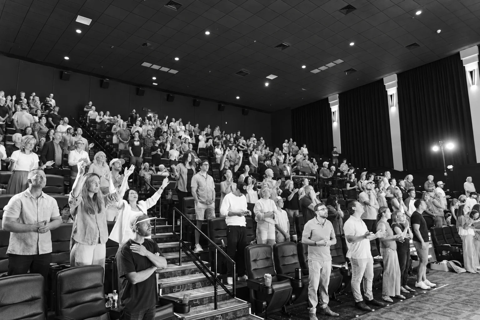 The Franklin church family worshiping together