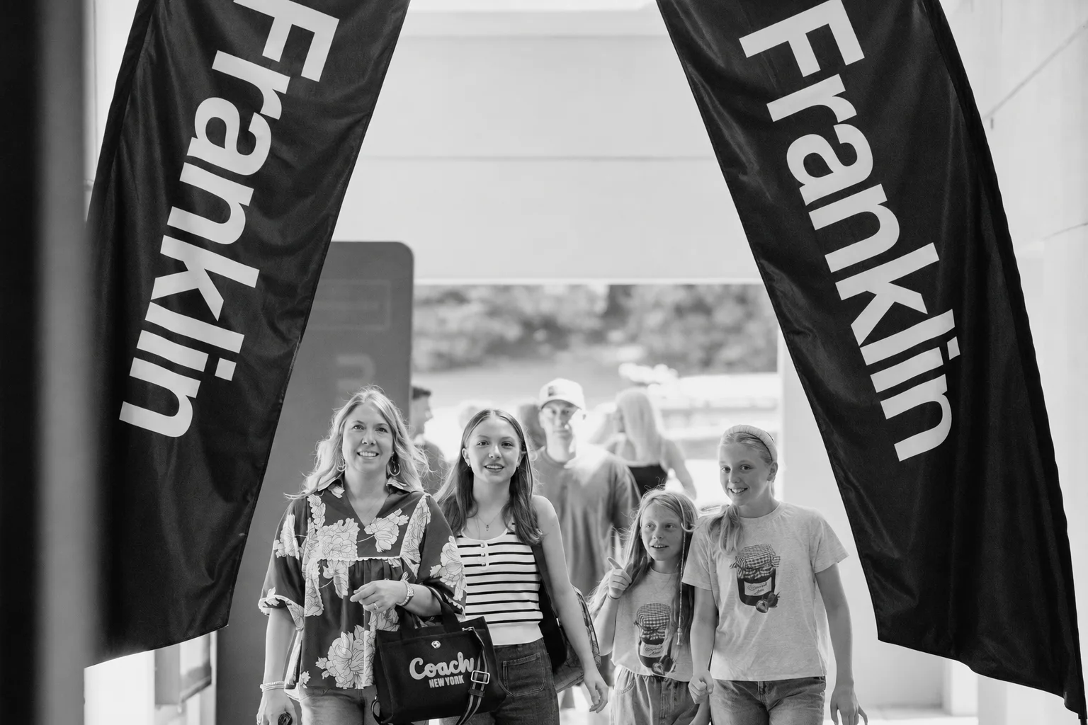 A family arriving at The Belonging Co Franklin